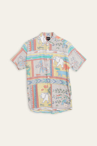Vintage safari upcycled shirt