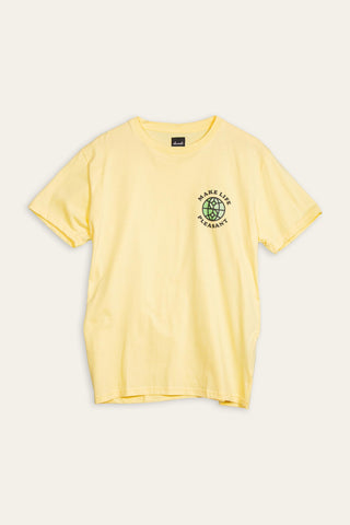 Make life Pleasant light yellow tee