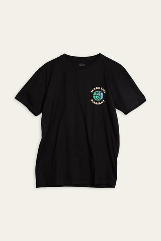 Make life Pleasant black chest tee