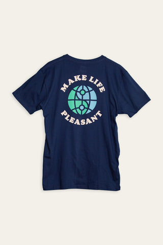 Make life Pleasant navy tee