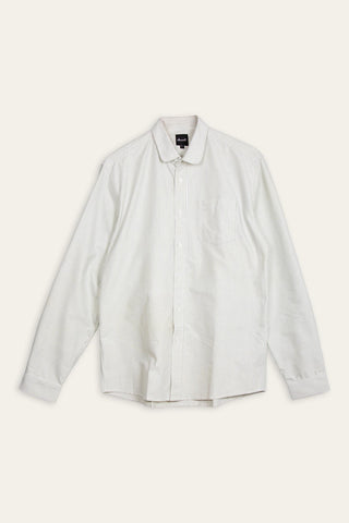Green stripes upcycled shirt