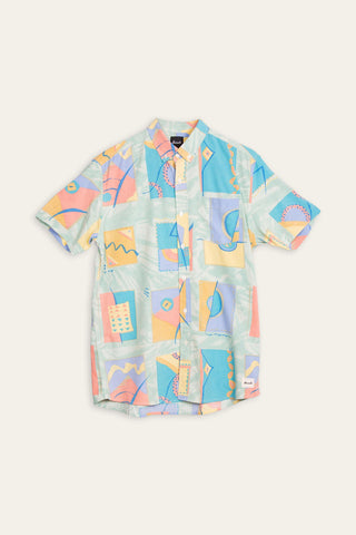 Retro surf upcycled shirt