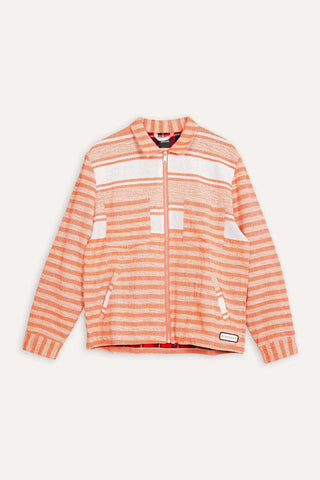 Orange sunset upcycled jacket