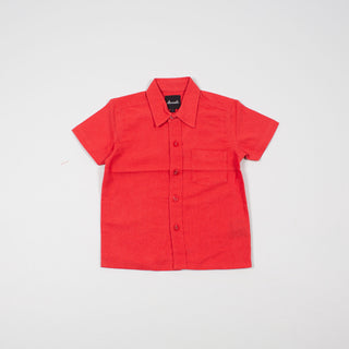 Heart red upcycled baby shirt