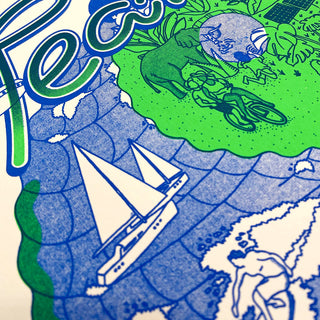 Team earth screen print