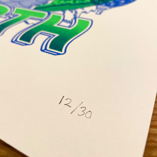 Team earth screen print