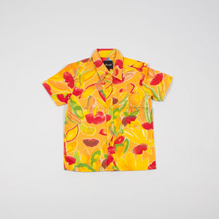 Sunny flowers upcycled baby shirt