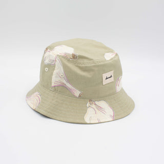 Light green garlic upcycled bucket hat
