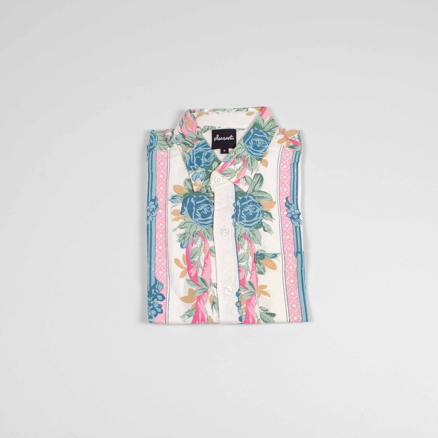 Temple flowers upcycled shirt