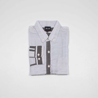 Vertical Striped Upcycled Shirt