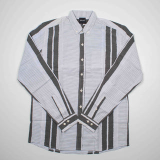 Vertical Striped Upcycled Shirt