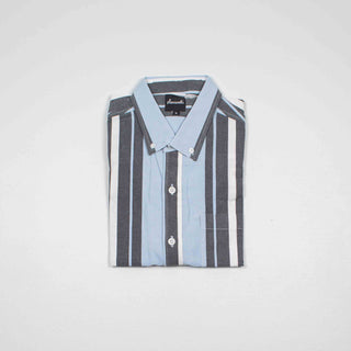 Light blue dinner upcycled shirt