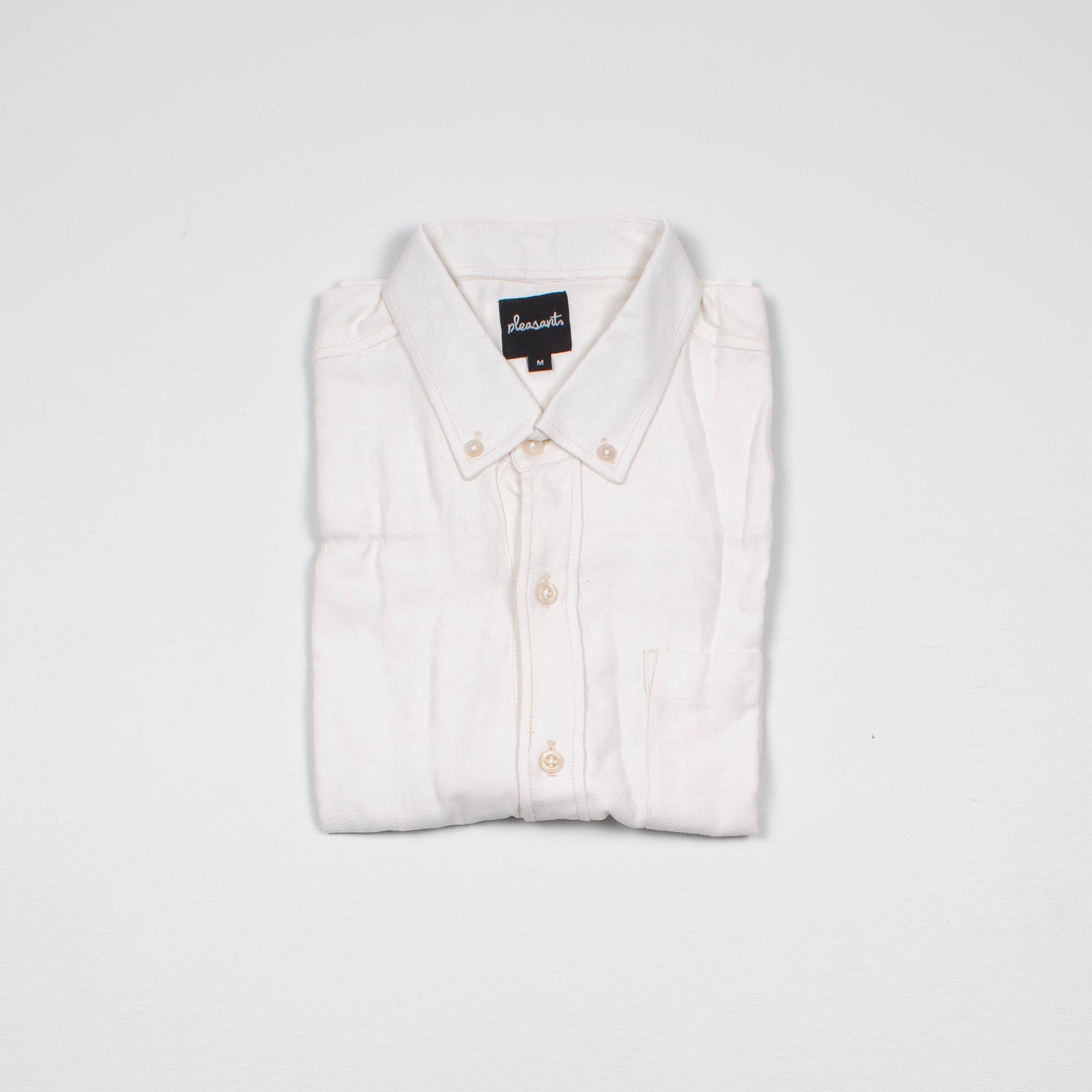 White embroid Upcycled Shirt