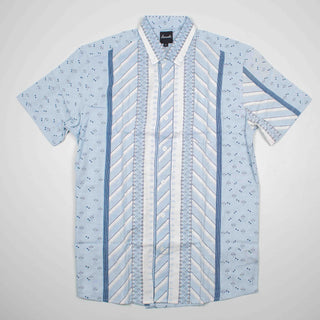 Funky blue upcycled shirt