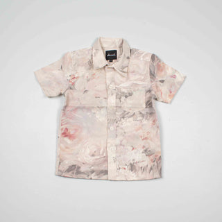 Floral swell upcycled baby shirt