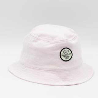 Light pink upcycled bucket hat