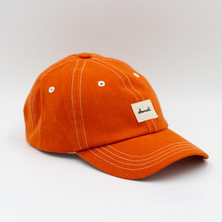 Fall orange upcycled cap