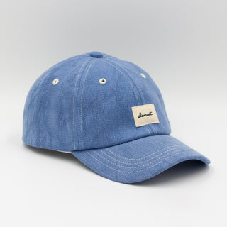 Blue flame upcycled cap
