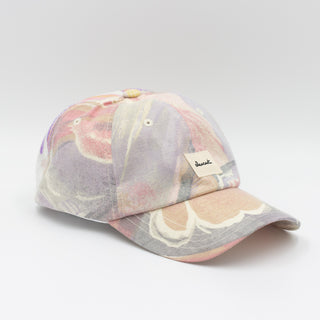 Faded pattern upcycled cap