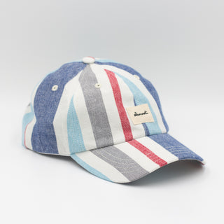 Striped sport upcycled cap