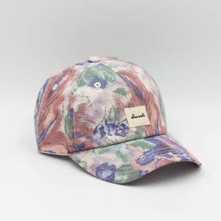 Abstract flower upcycled cap