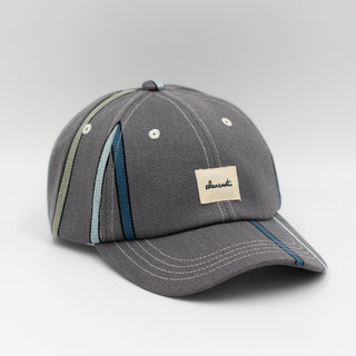 Grey lined upcycled cap