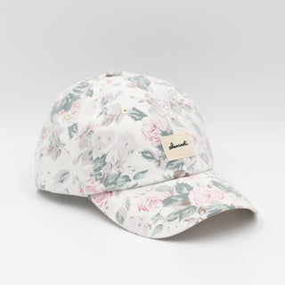 Spring rose upcycled cap