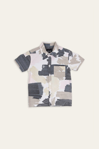 Abstracto upcycled kids shirt