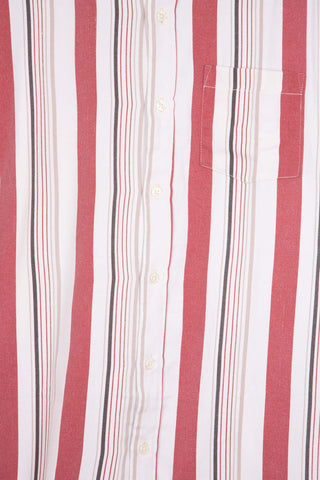 Surfing striped red upcycled shirt