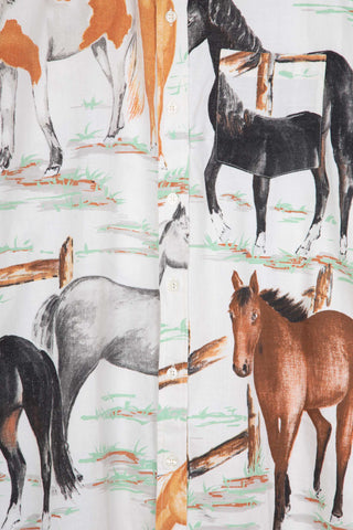 Wild horses upcycled shirt