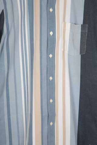 Retro washed blue upcycled shirt