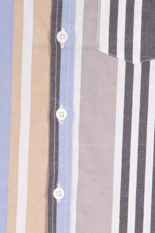 Grounded stripes upcycled kids shirt