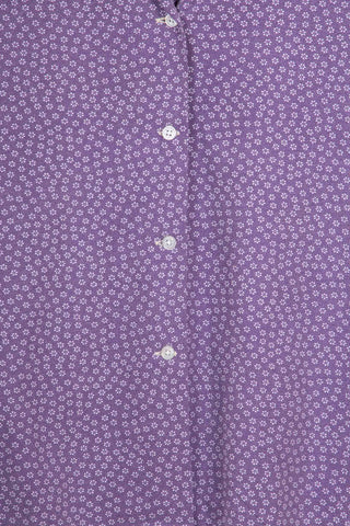 Soft floral purple upcycled bali shirt