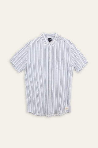 Crisp striped upcycled shirt