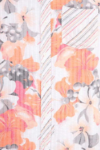 Orange glow upcycled shirt