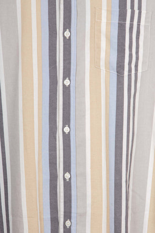 Grounded stripes upcycled shirt