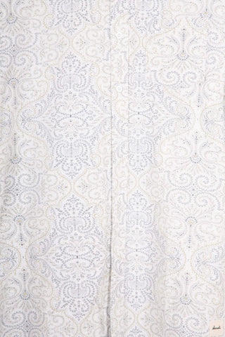 Intricate grey upcycled long sleeve shirt