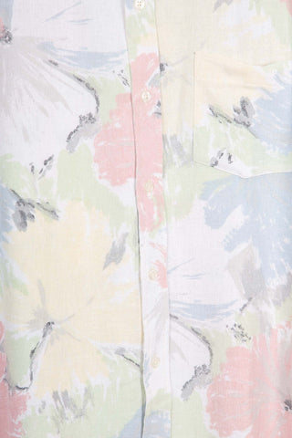 Multicolor multiflower upcycled shirt