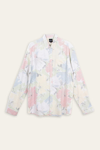 Multicolor multiflower upcycled shirt