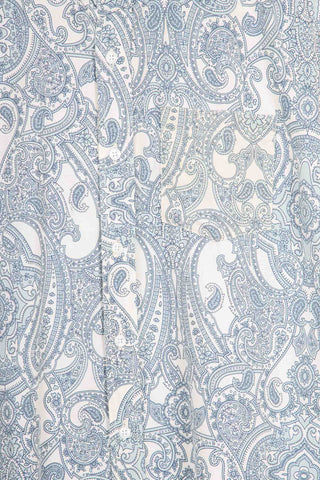 Blue paisley short sleeve shirt