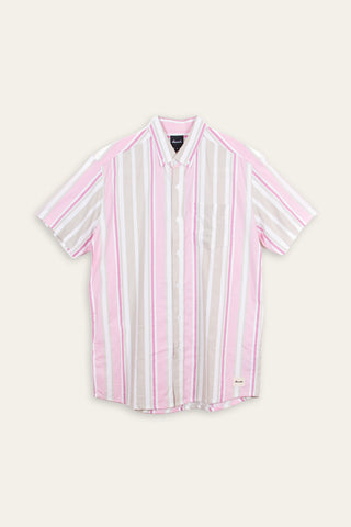 Pink stripes upcycled shirt