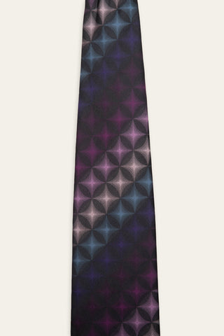 Geometric gradient multicolor recycled tie