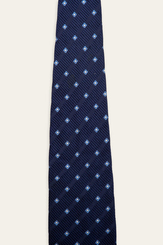 Refined Navy Blue recycled tie