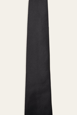 Sleek black recycled tie