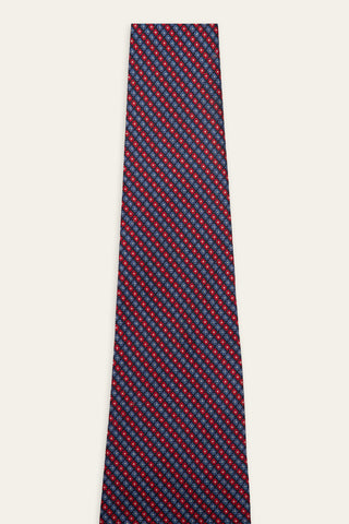 Bold Navy geometric recycled tie