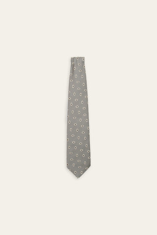 Patterned Grey recycled tie