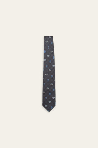Sleek charcoal recycled tie