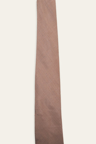 Woven brown recycled tie