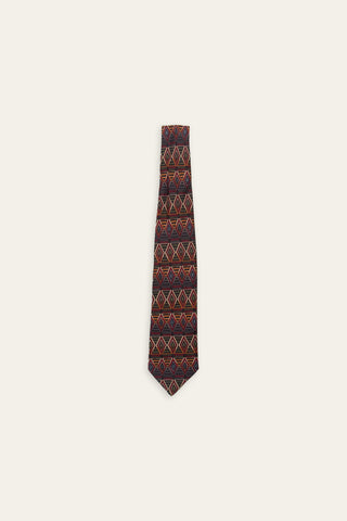 Vivid multicolor recycled tie