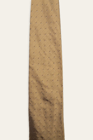 Dotted bronze recycled tie